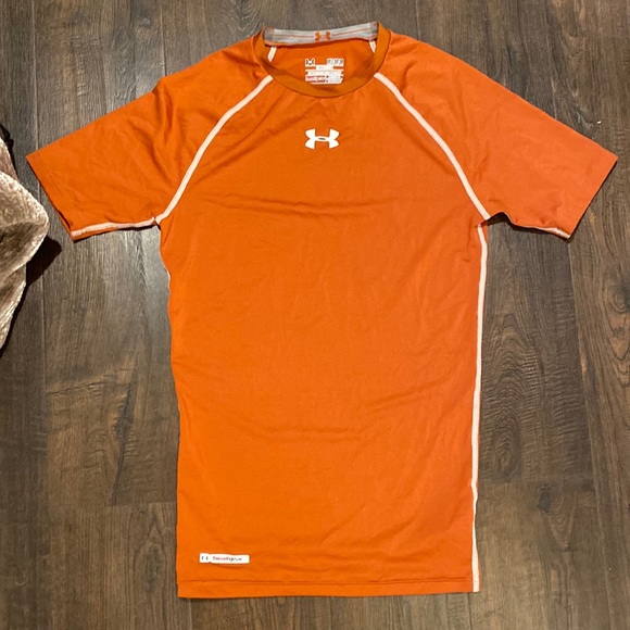 Under Armour Shirts Under Armor Orange Compression Shirt Poshmark